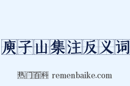 庾子山集注反义词是什么意思的图片